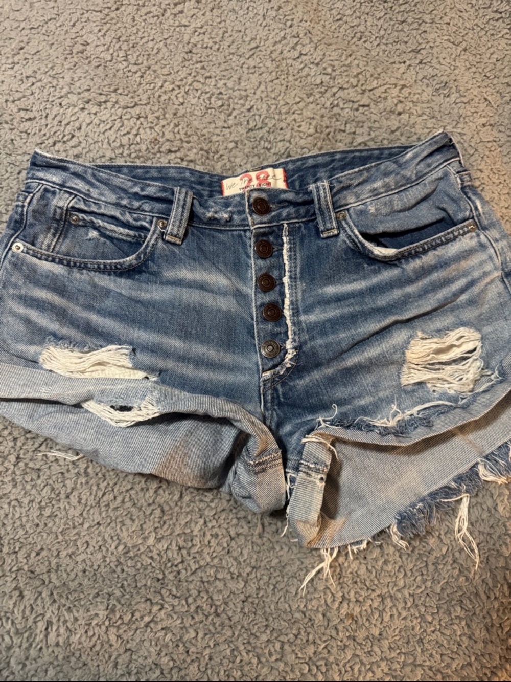 We the Free | Women’s Distressed Blue Denim Shorts